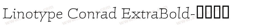 Linotype Conrad ExtraBold字体转换